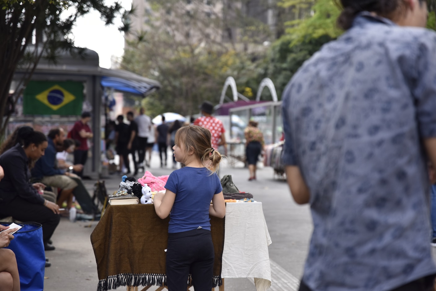 An outdoor market in Brazil