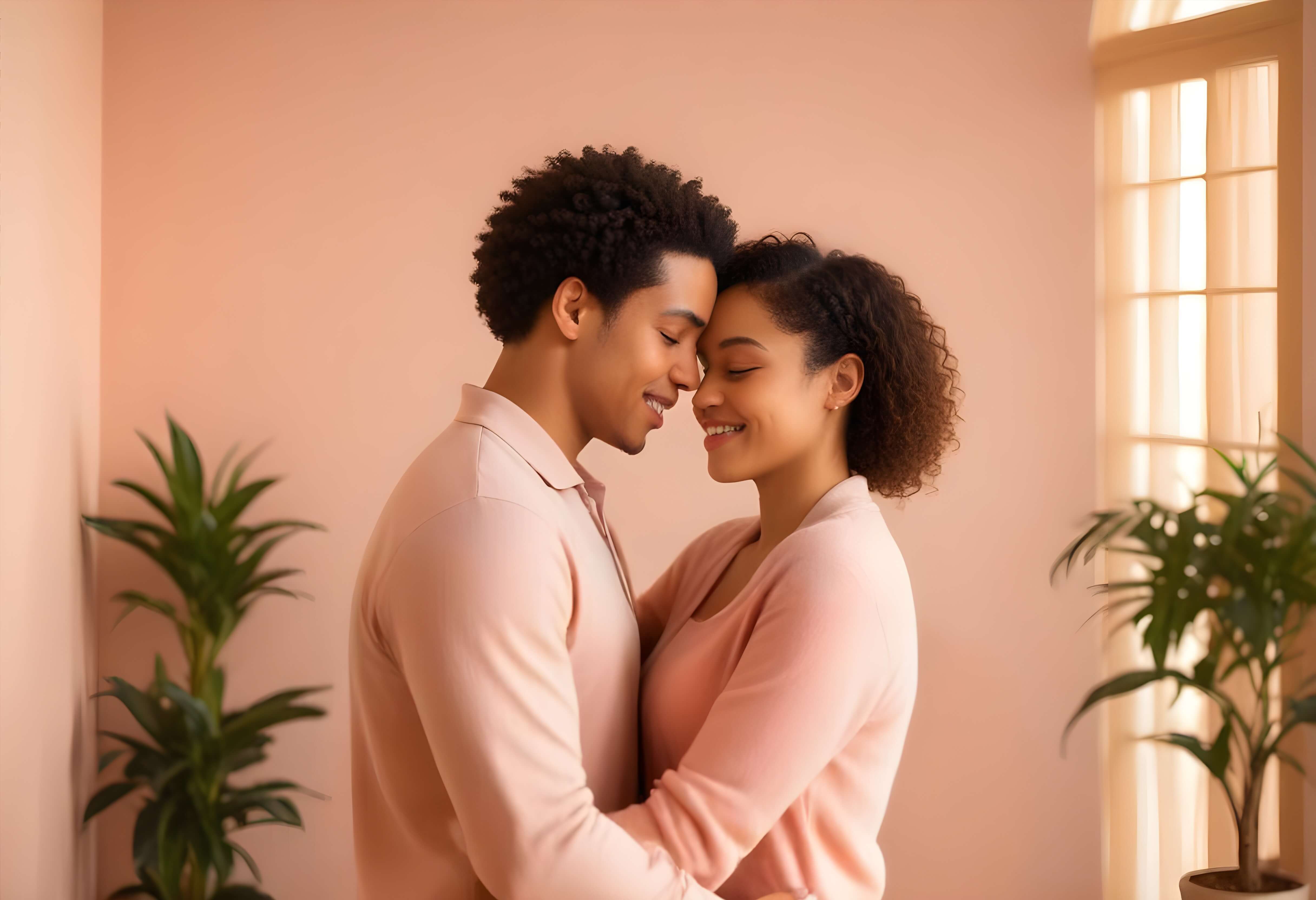 A couple embracing each other