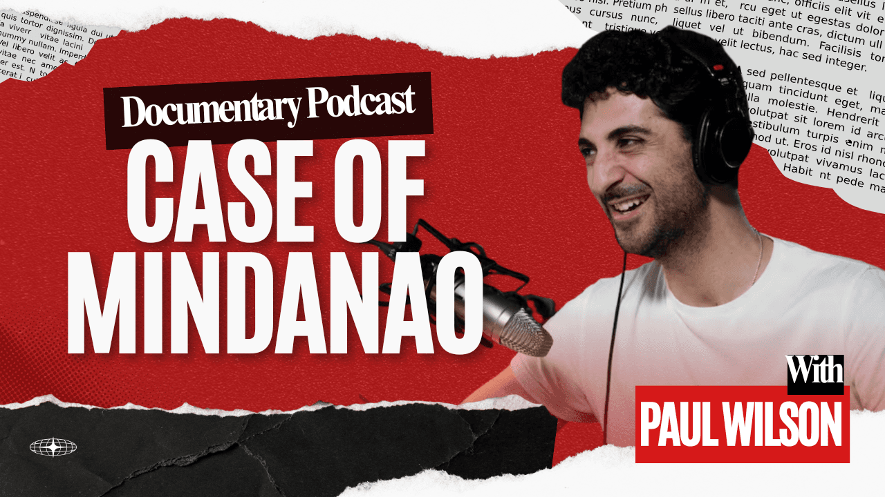 A large, dark futuristic spaceship flying over a glowing city at sunset