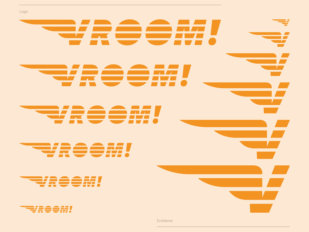 Logo et emblème de VROOM!