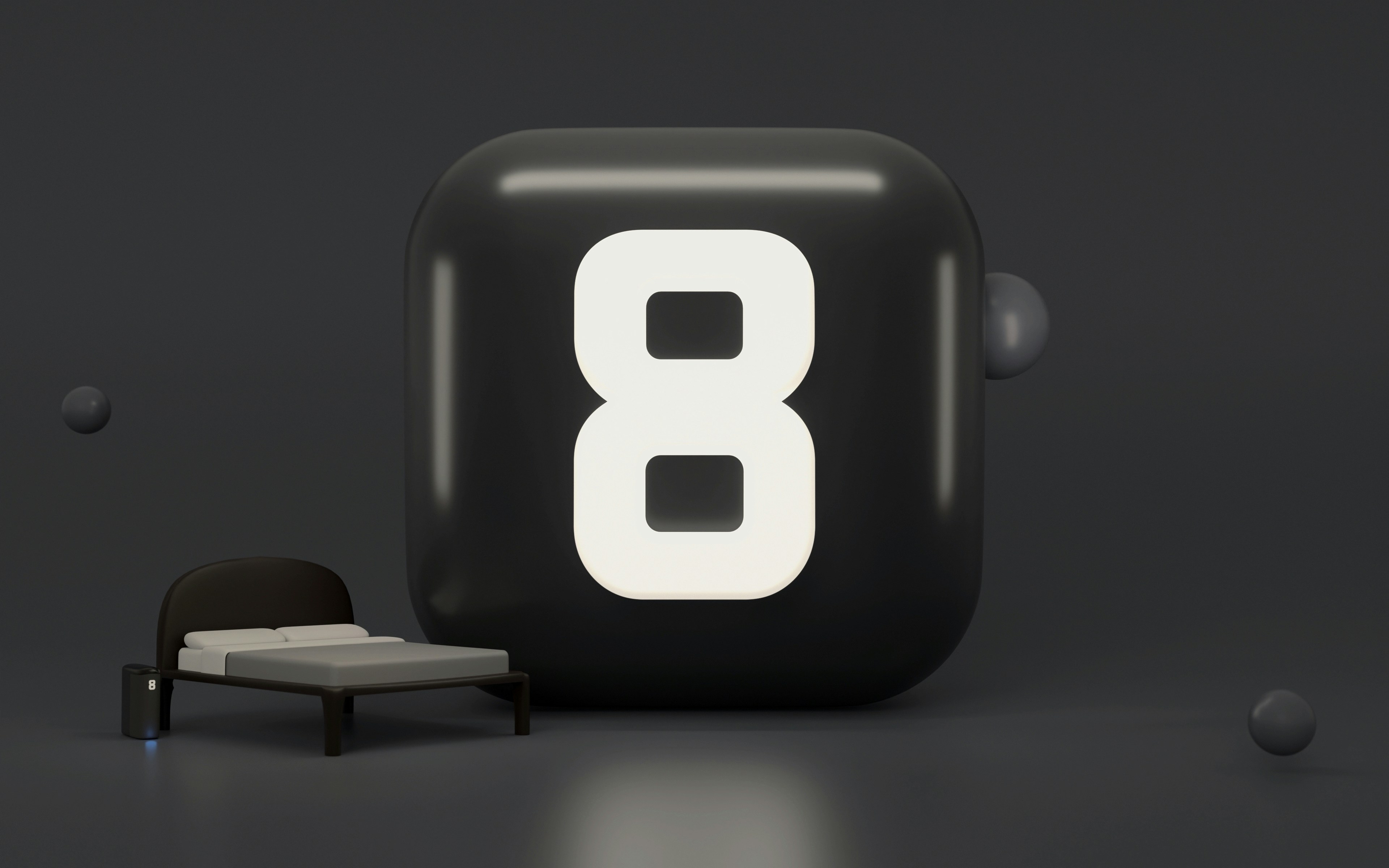 a black rectangle with a white circle and a white circle on it