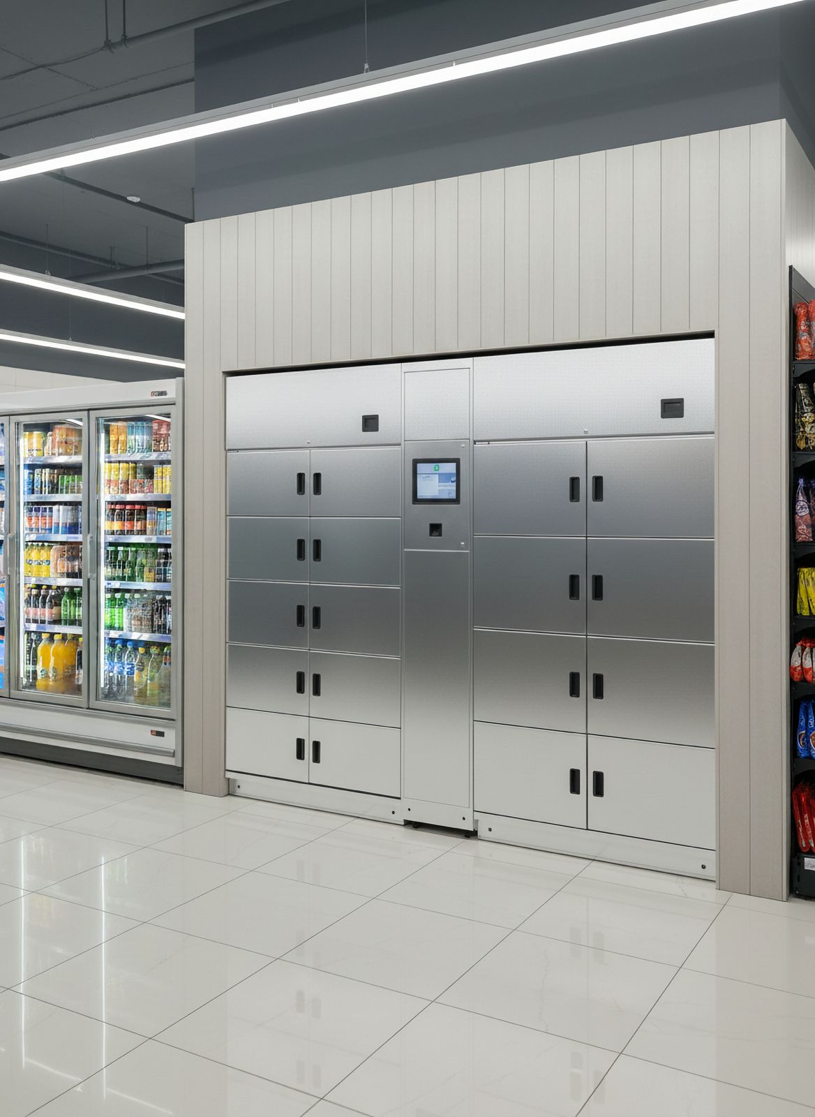 Refrigerated Food Locker installation for Client - temperature-controlled meal pickup system