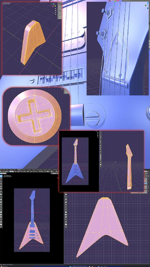 Guitar topology 3d design
