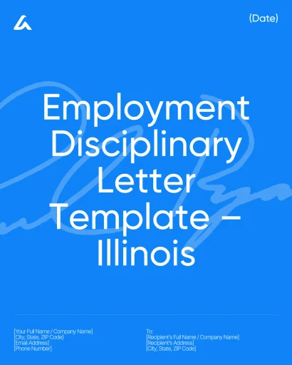 Employment Disciplinary Letter Template – Illinois