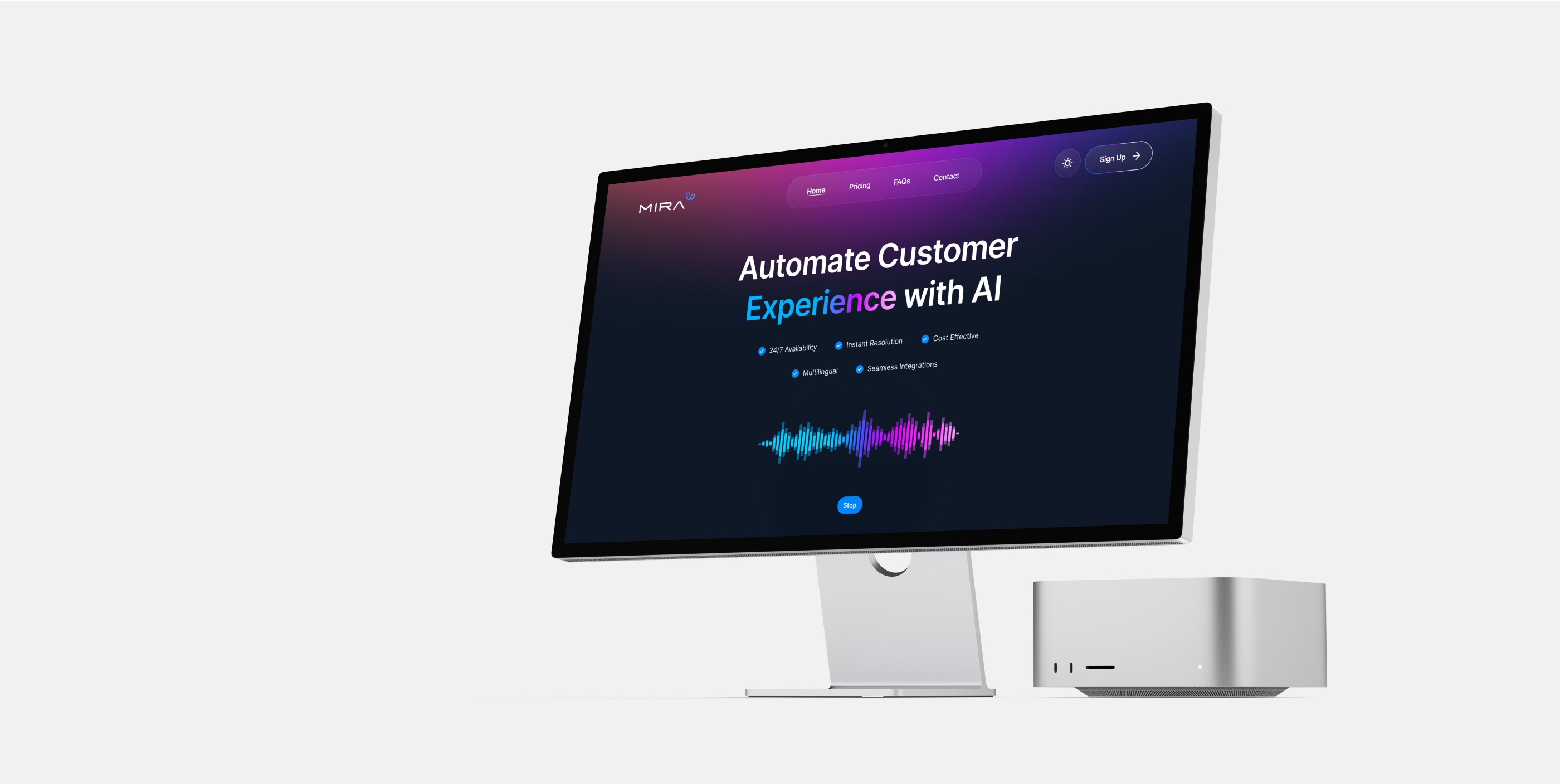 AI call centre website