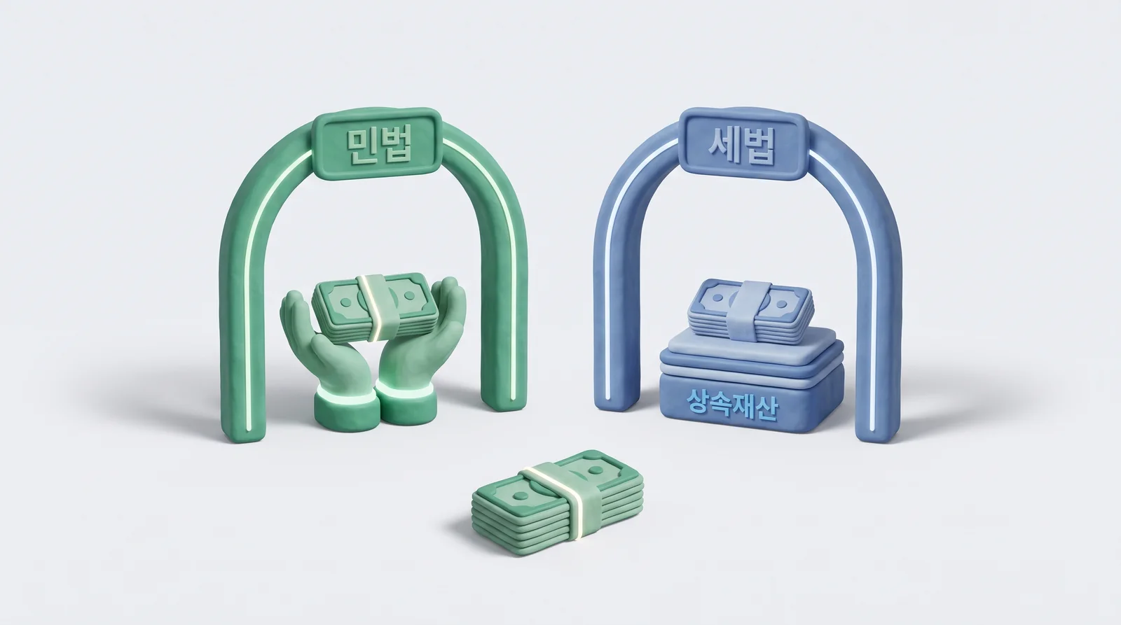 같은 퇴직금이 민법에서는 유족 재산, 세법에서는 상속재산으로 갈리는 두 갈래