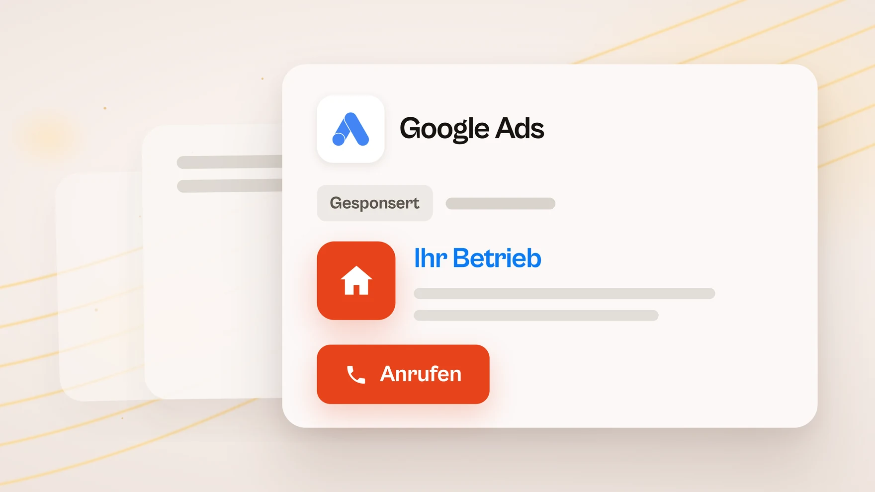 Google-Anzeige mit dem eigenen Betrieb und einem Anrufen-Knopf