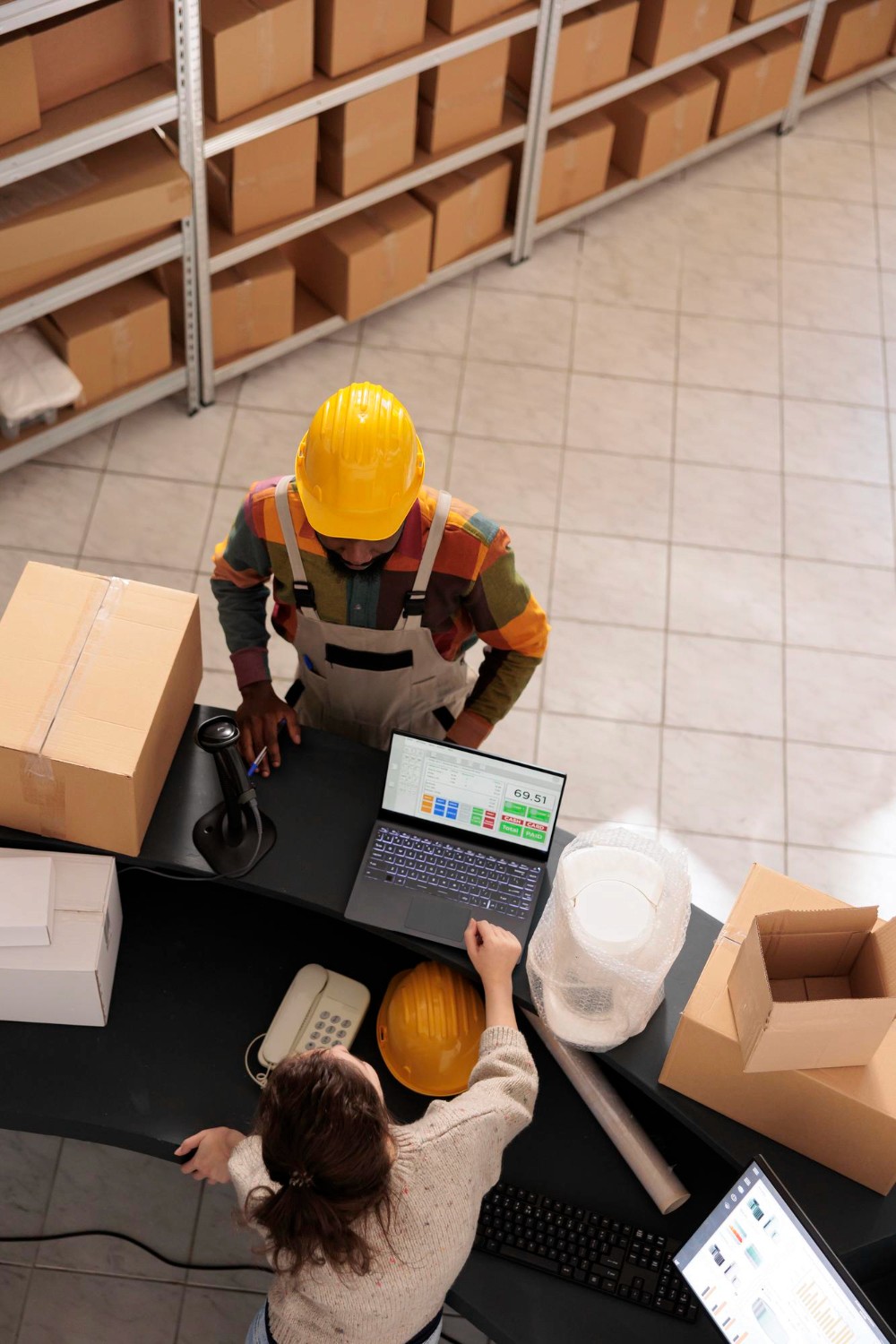 Cozy café interior with bar and hanging lights