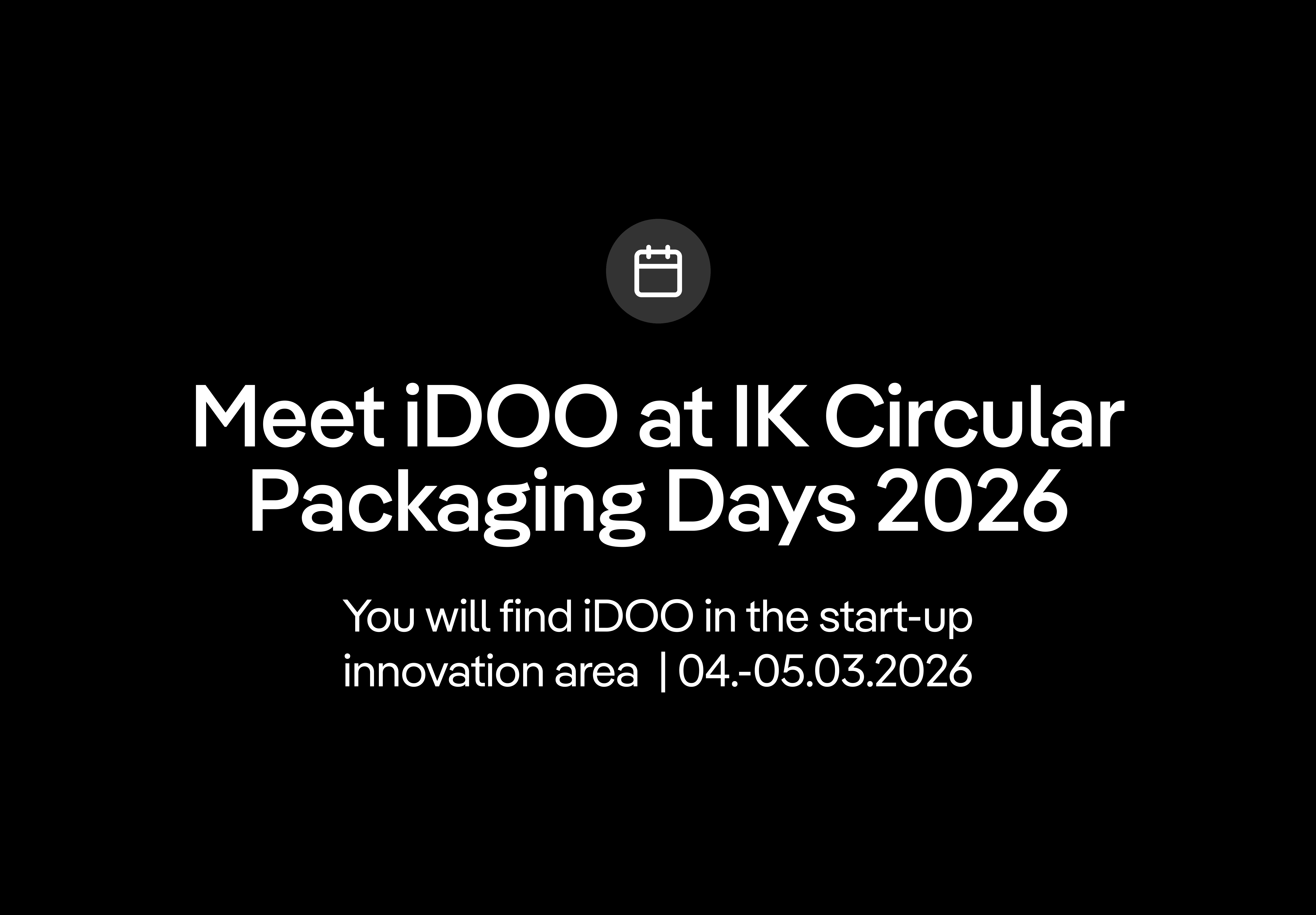 iDOO IK Circular Packaging Day 2026
