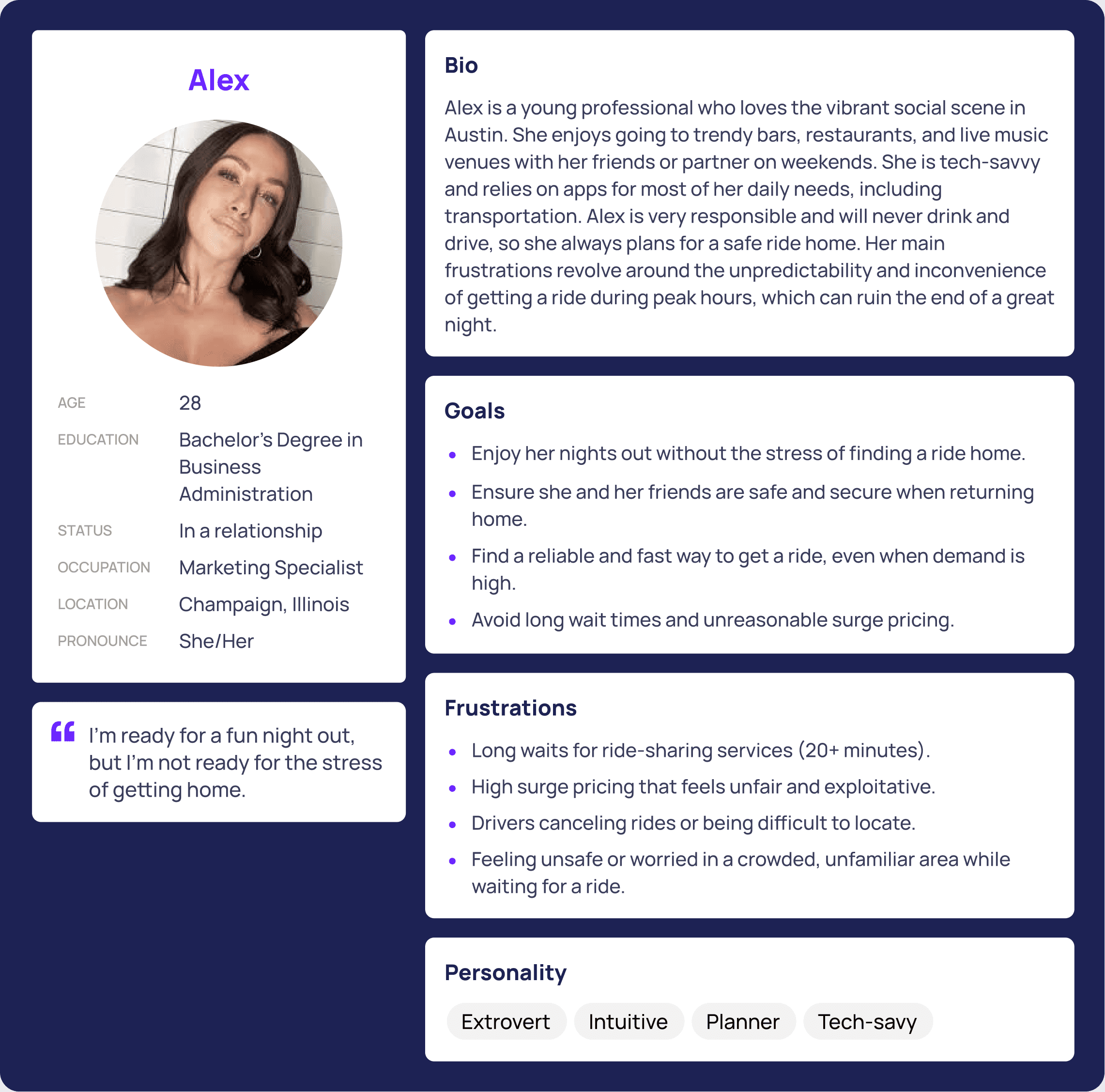 User Perosona 1 - Alex