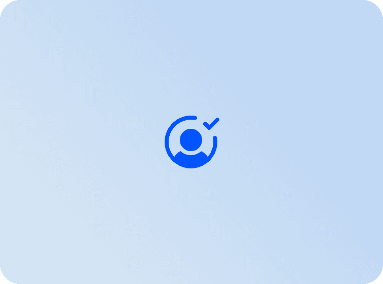 A simple blue spiral design on a light blue background.