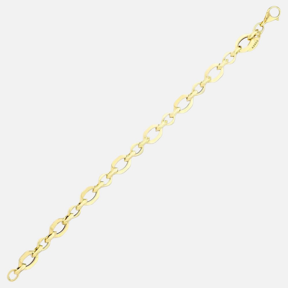 Assos Pırlanta 14 Ayar Altın Tasarım Bileklik 7.09 İnç Uzunluk