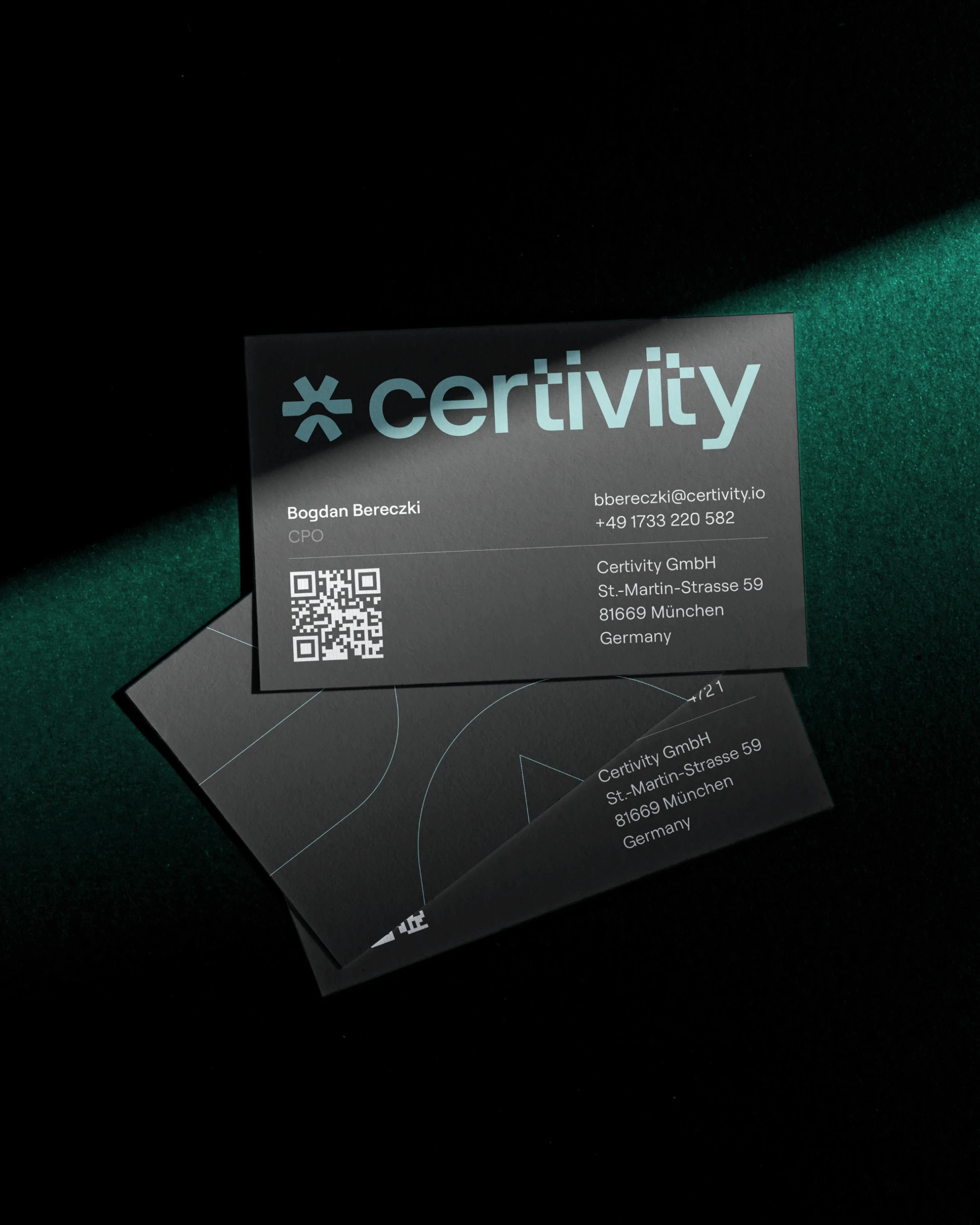 Business card flatlay