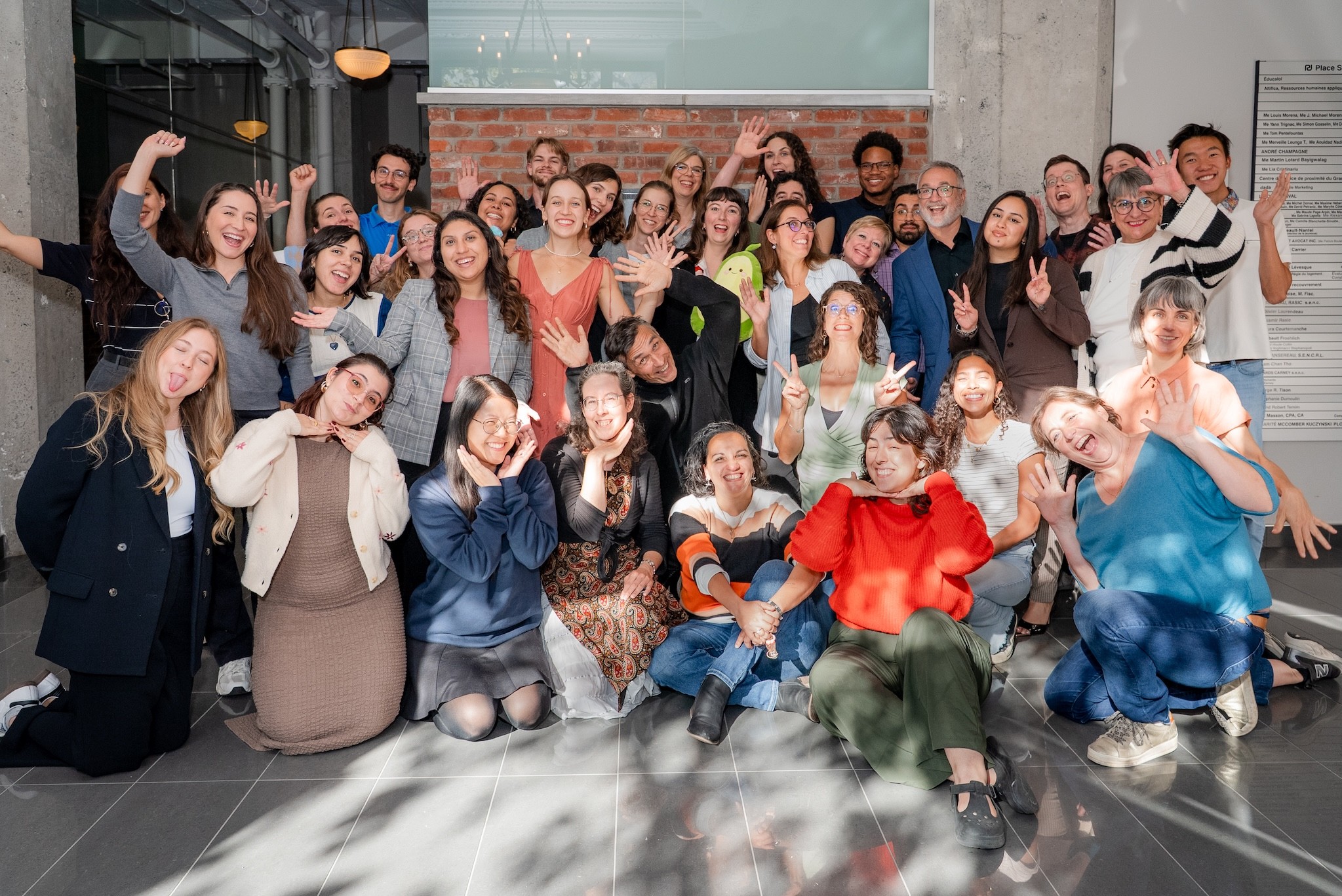Professional corporate photo of the Éducaloi team in Montreal.