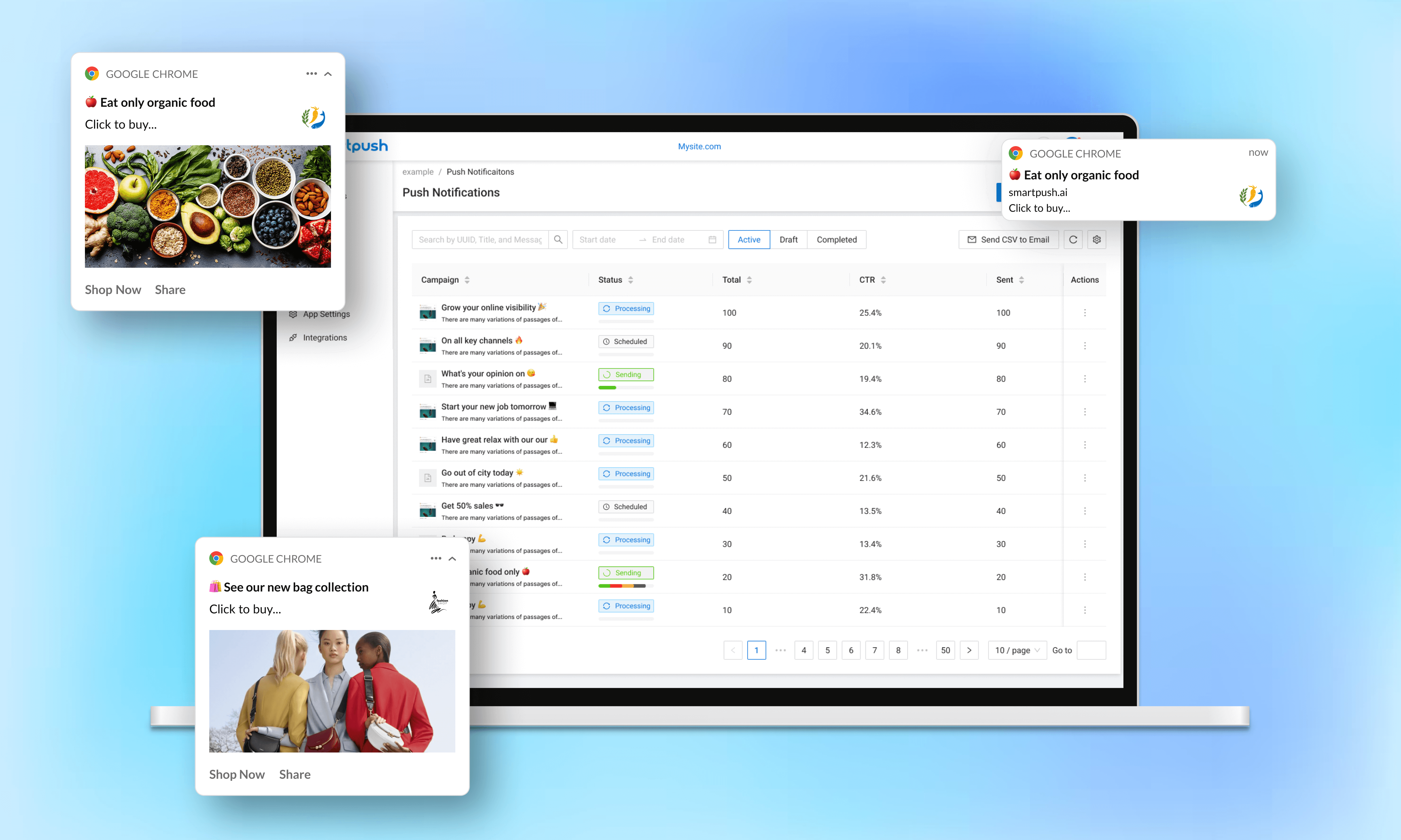 Gradient Coming Soon text with texture effect