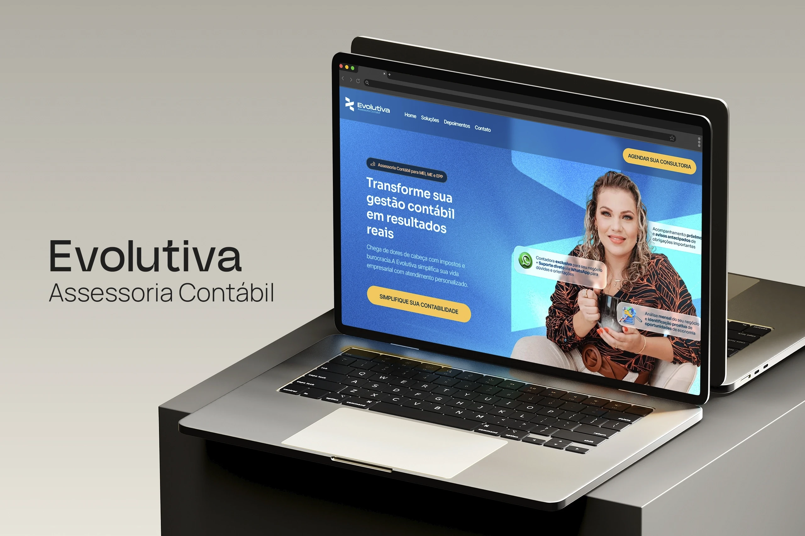 A mockup of a Macbook on a sofa