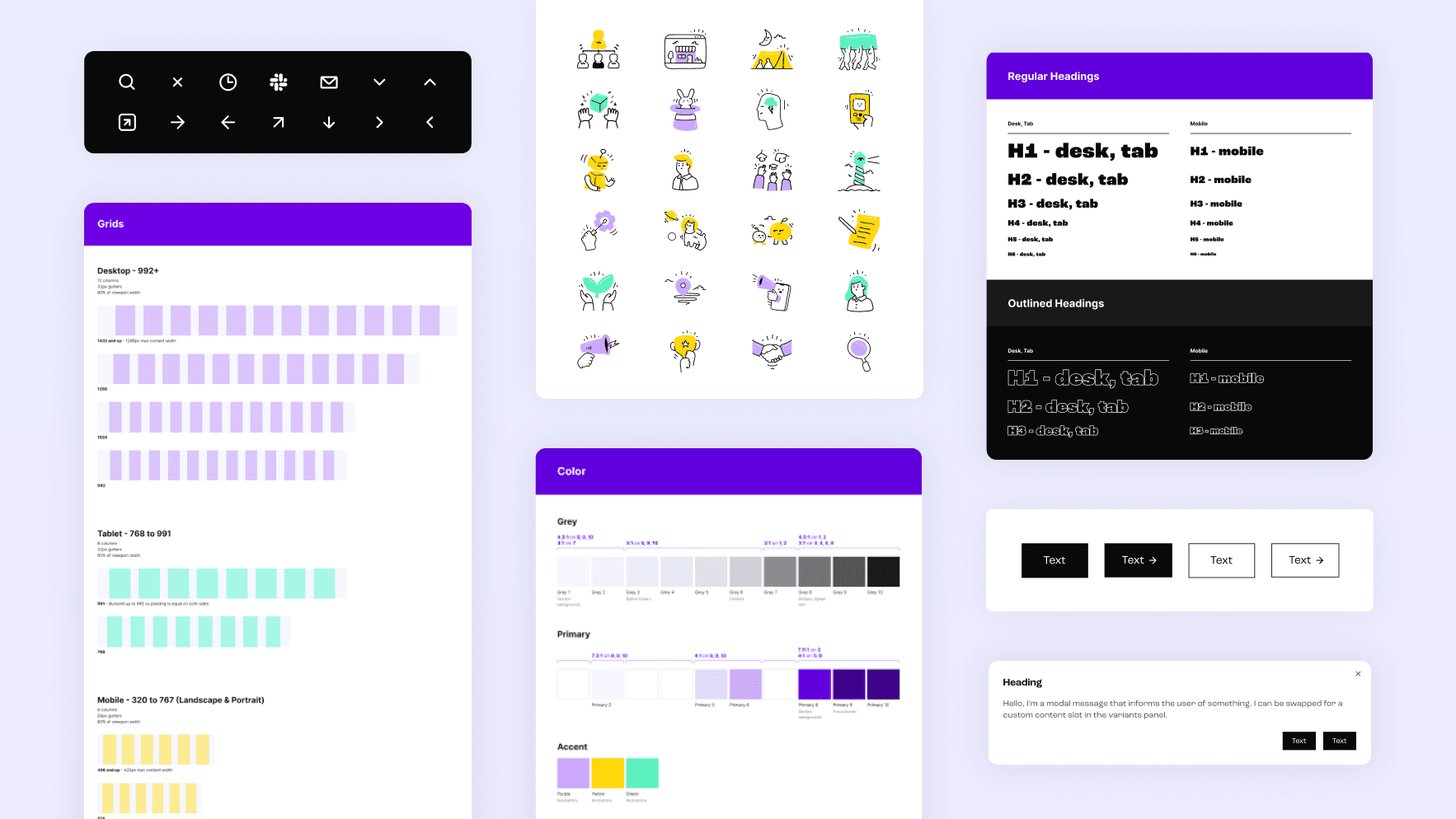 An image of a collection of UI kit elements