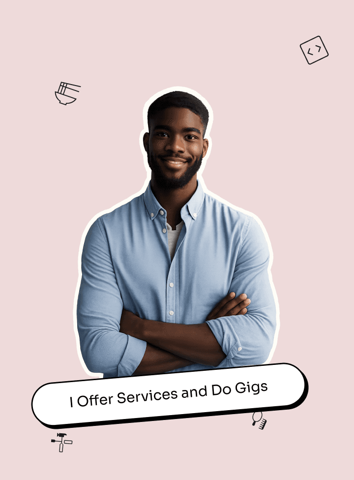 Man folding arms and smiling