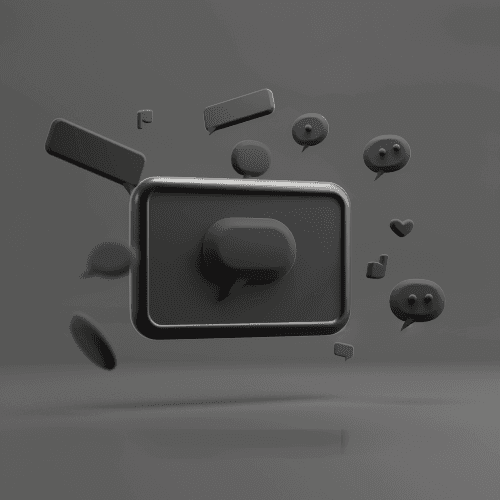 3d Visualisierung von Sprechblasen und Kommentarfeldern.