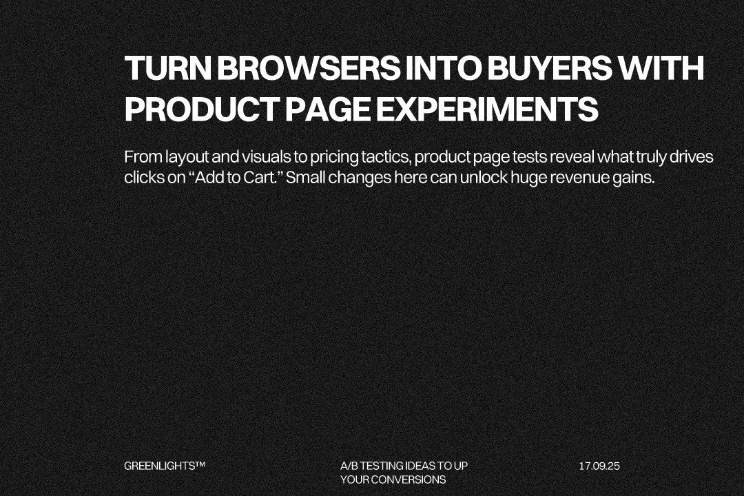 A/B testing ideas for product pages including design, product descriptions, and pricing strategies to boost ecommerce conversions
