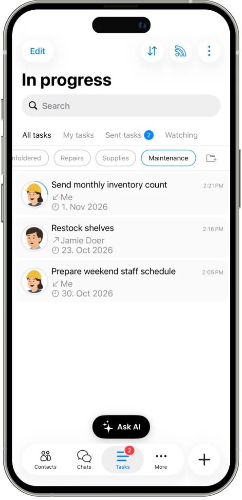 Folders & categories