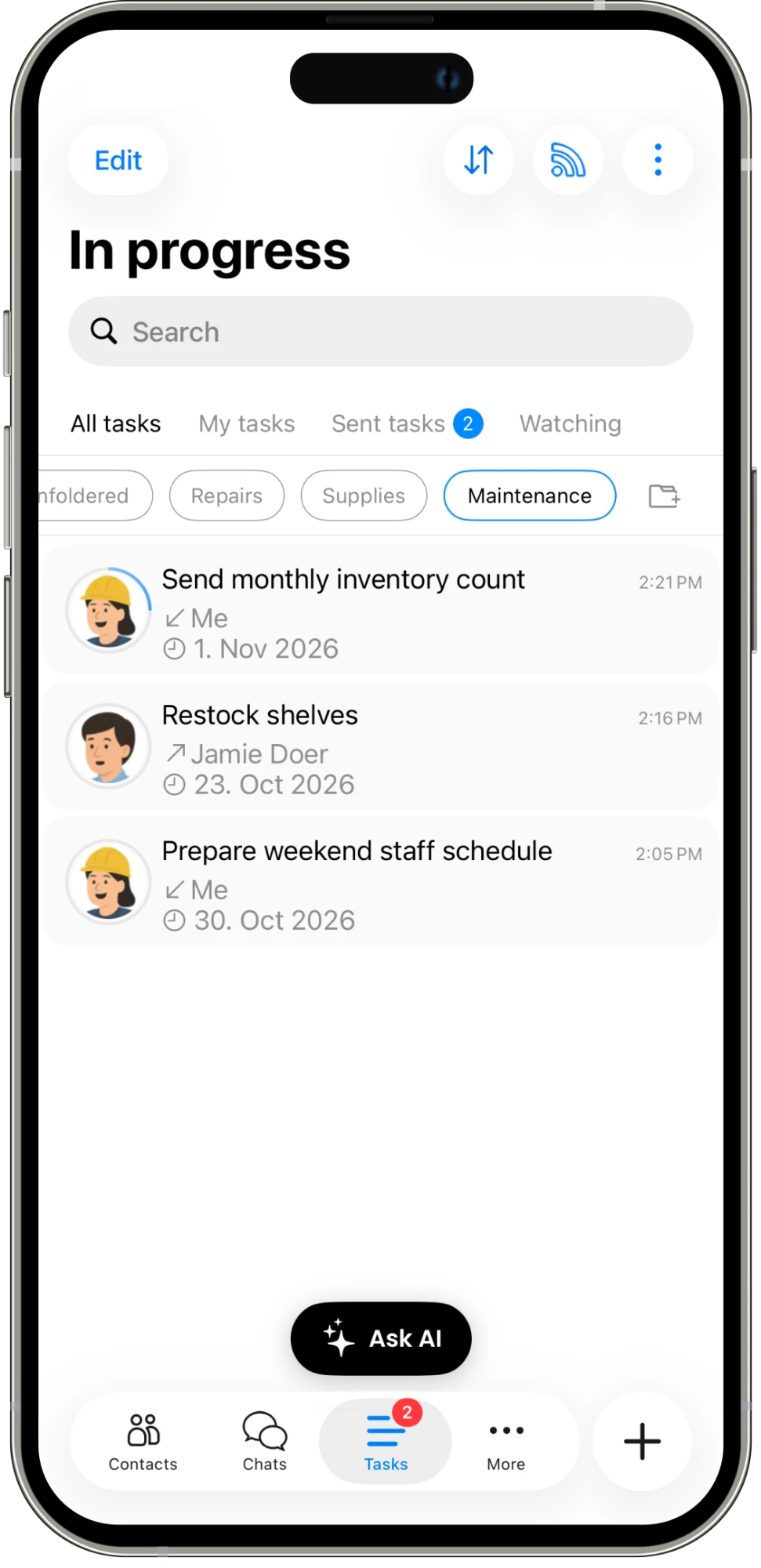 Folders & categories
