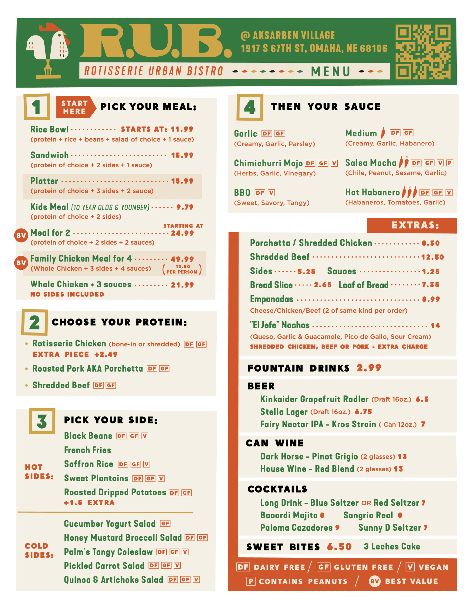 Regular Food Menu