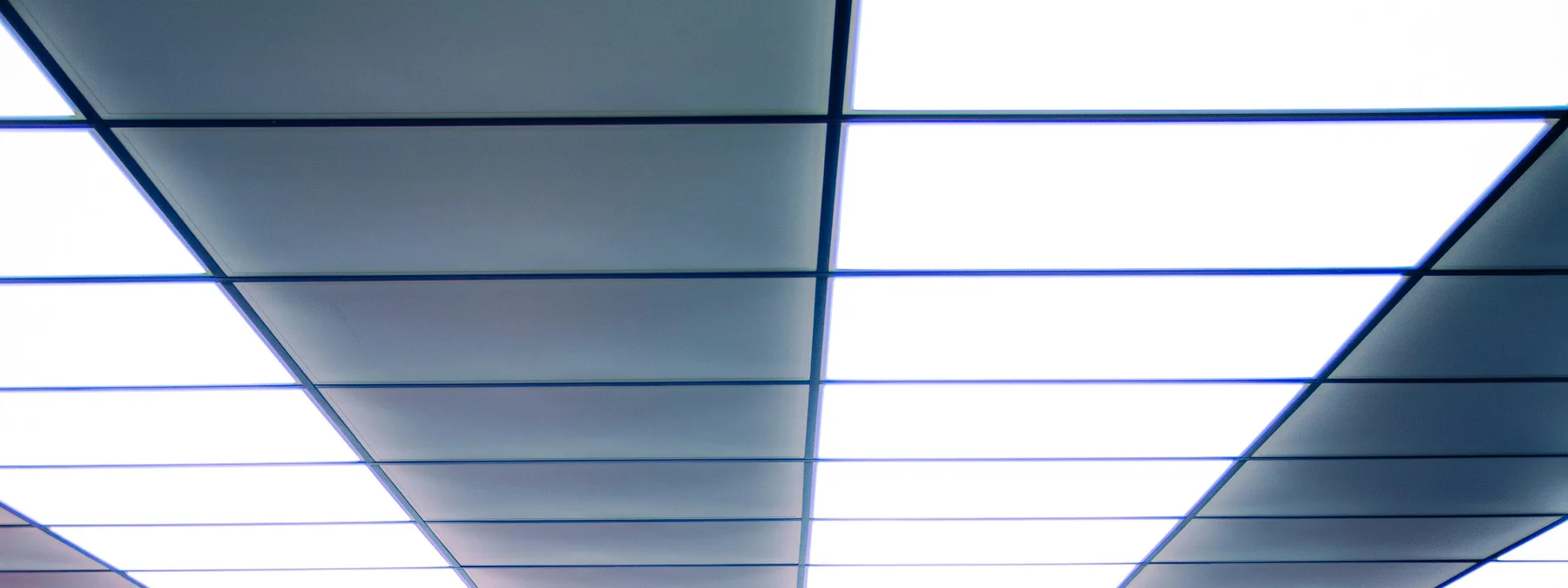 Strip lights over the showroom floor
