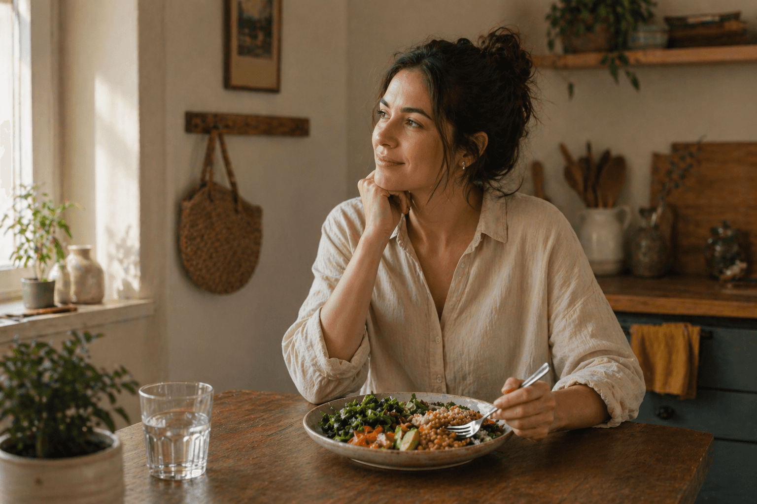 Woman choosing a sustainable approach to eating after understanding why restrictive diets fail long-term