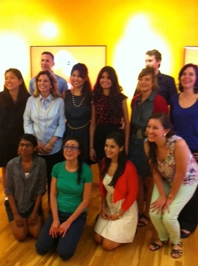 a group photo in the exhibition gallery