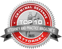 top 10 criminal defense lawyers badge