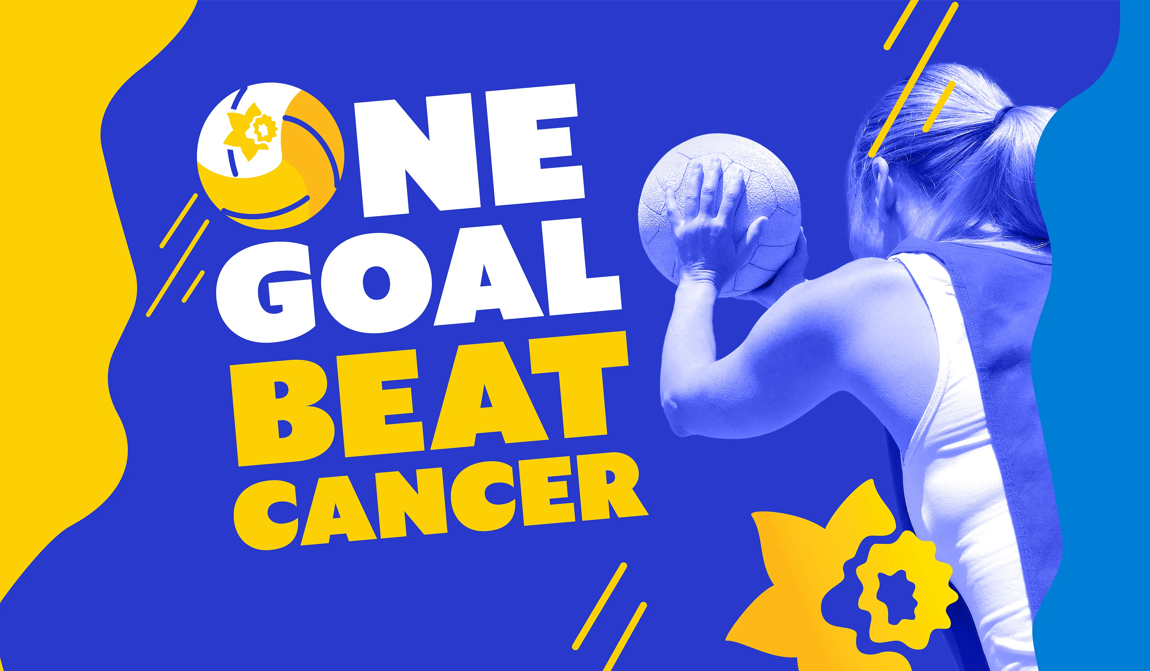 Netball campaign image for the Cancer Society