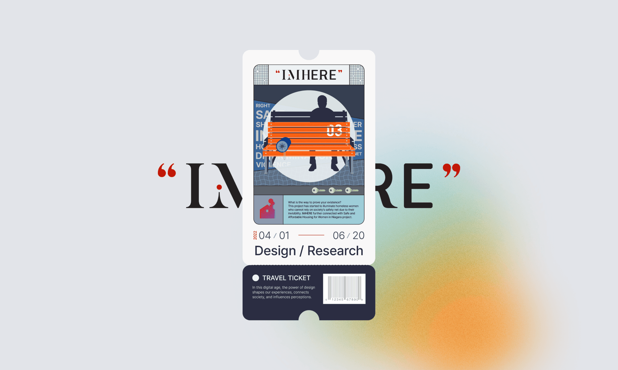 "IMHERE" ticket design