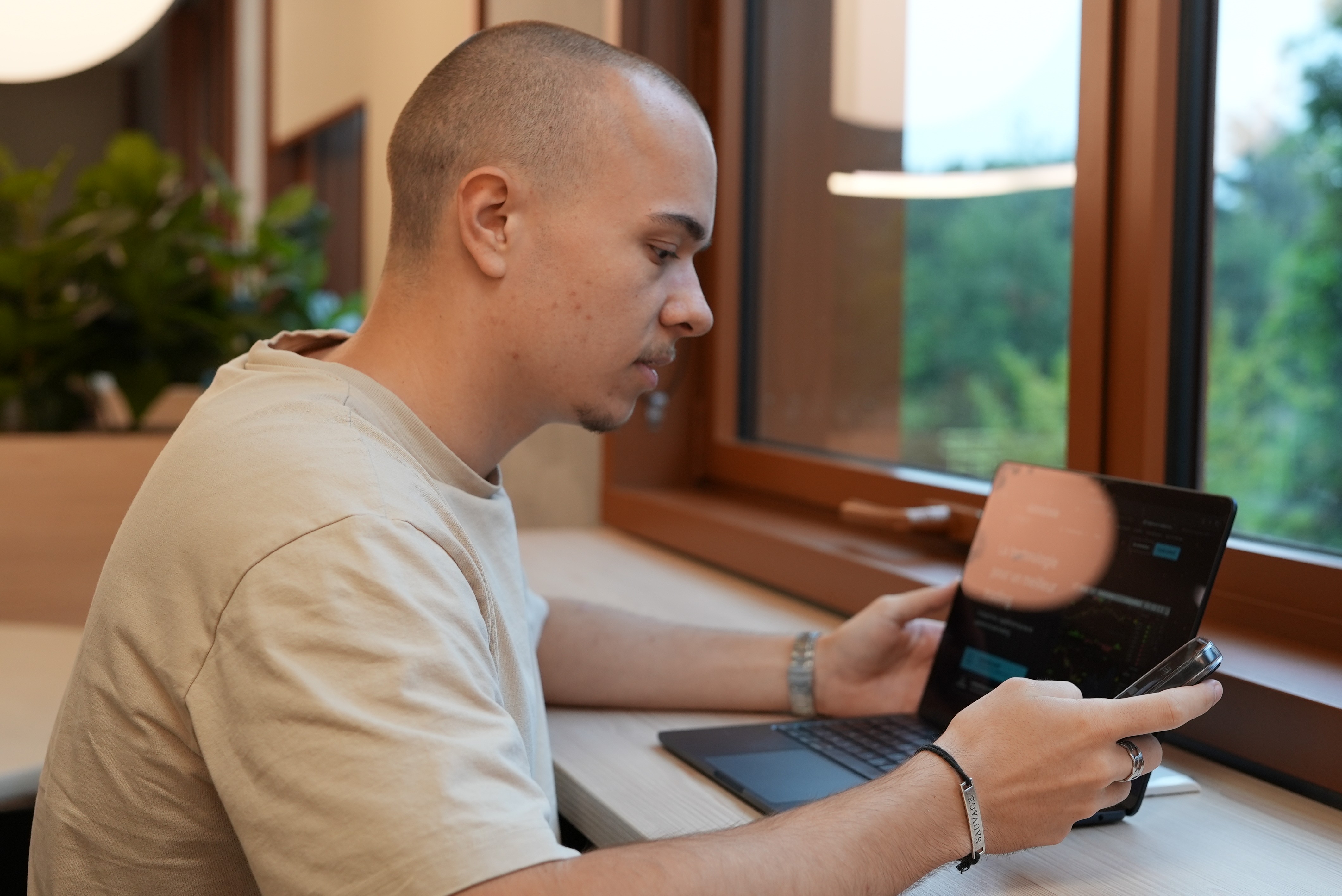 Man Using Laptop
