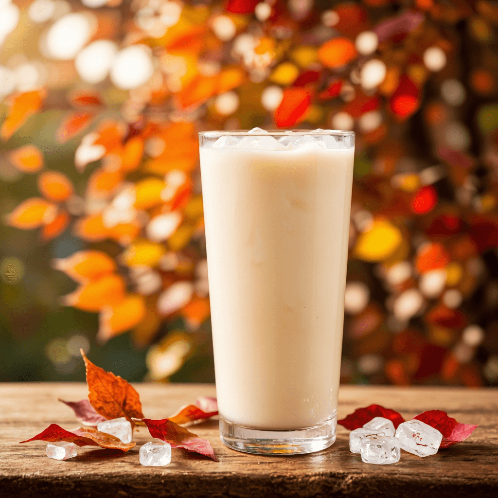 product photography of a glass of iced beverage with milk and ice cubes