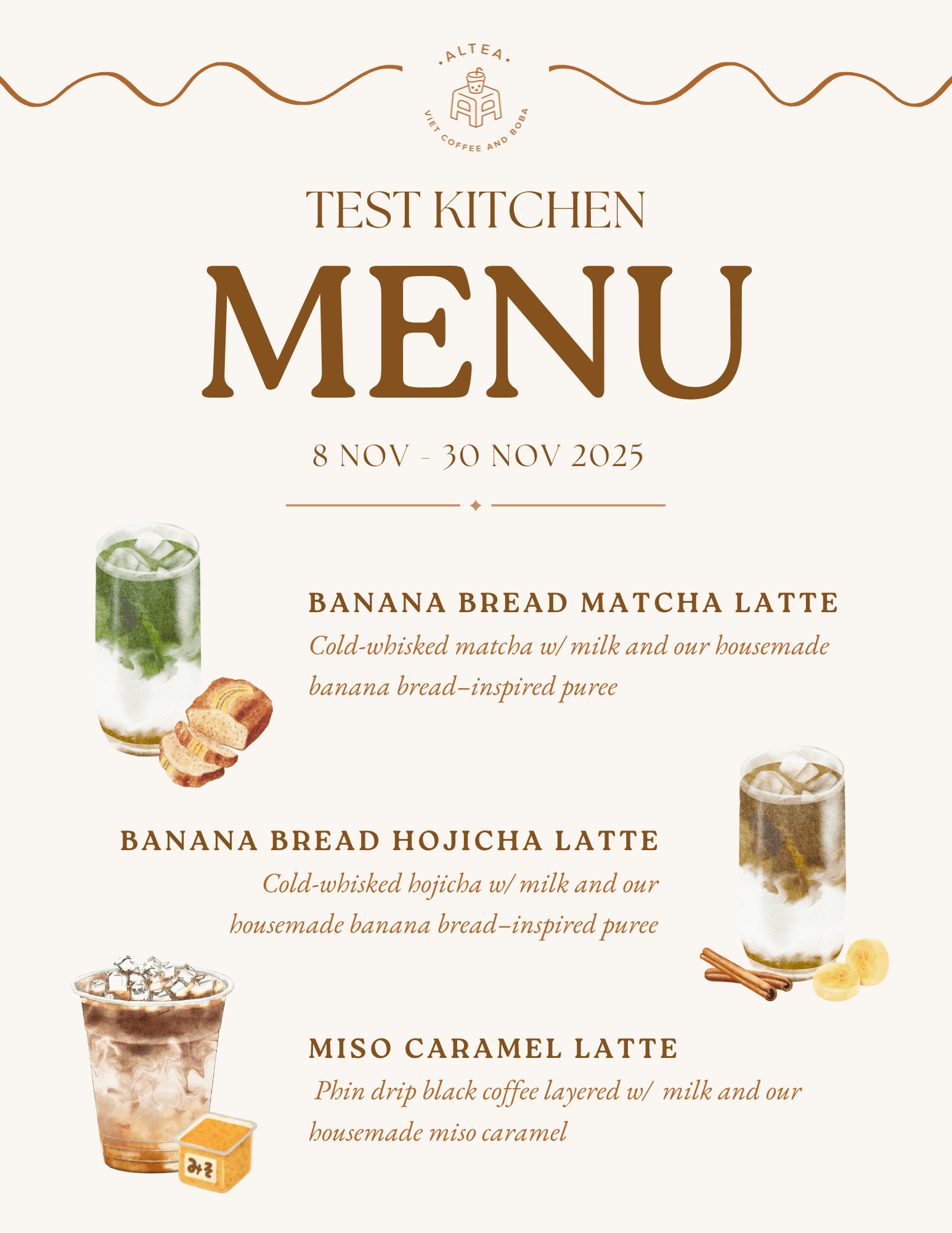 ALTEA Test Kitchen Menu