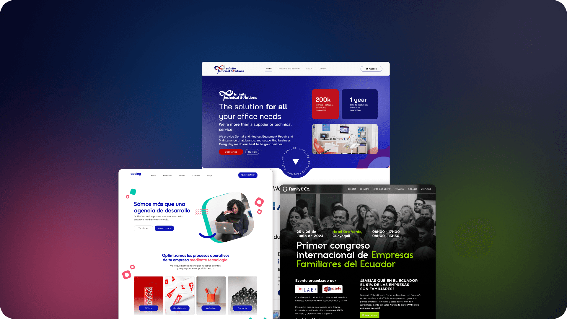 Screenshot of a website 