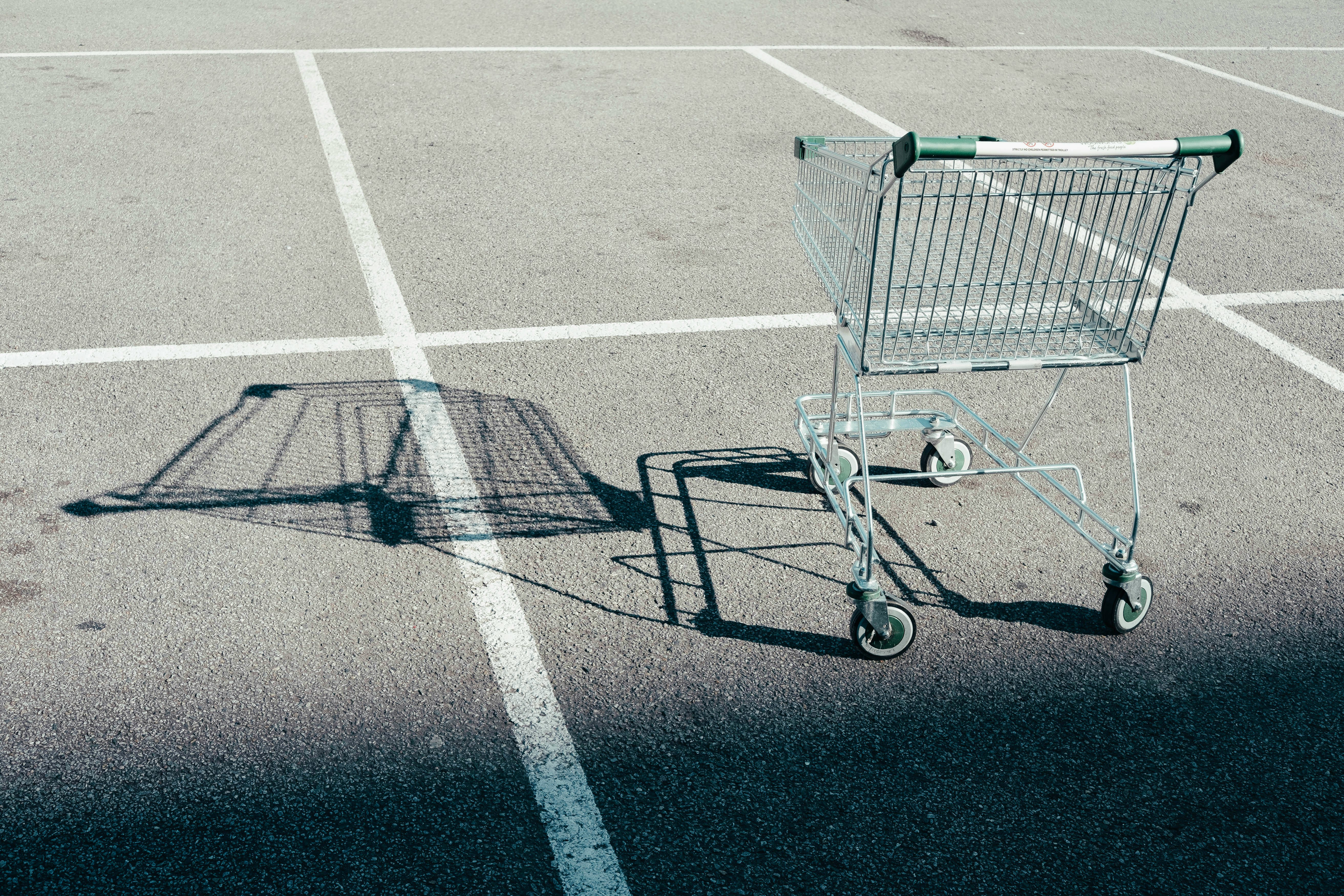 gray shopping cart