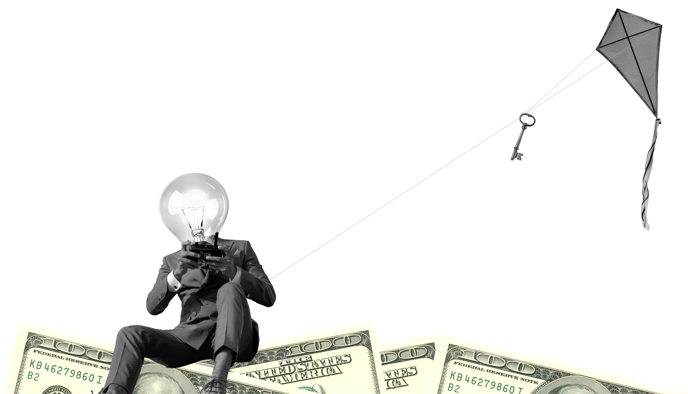 Franklin Mascot with Kite