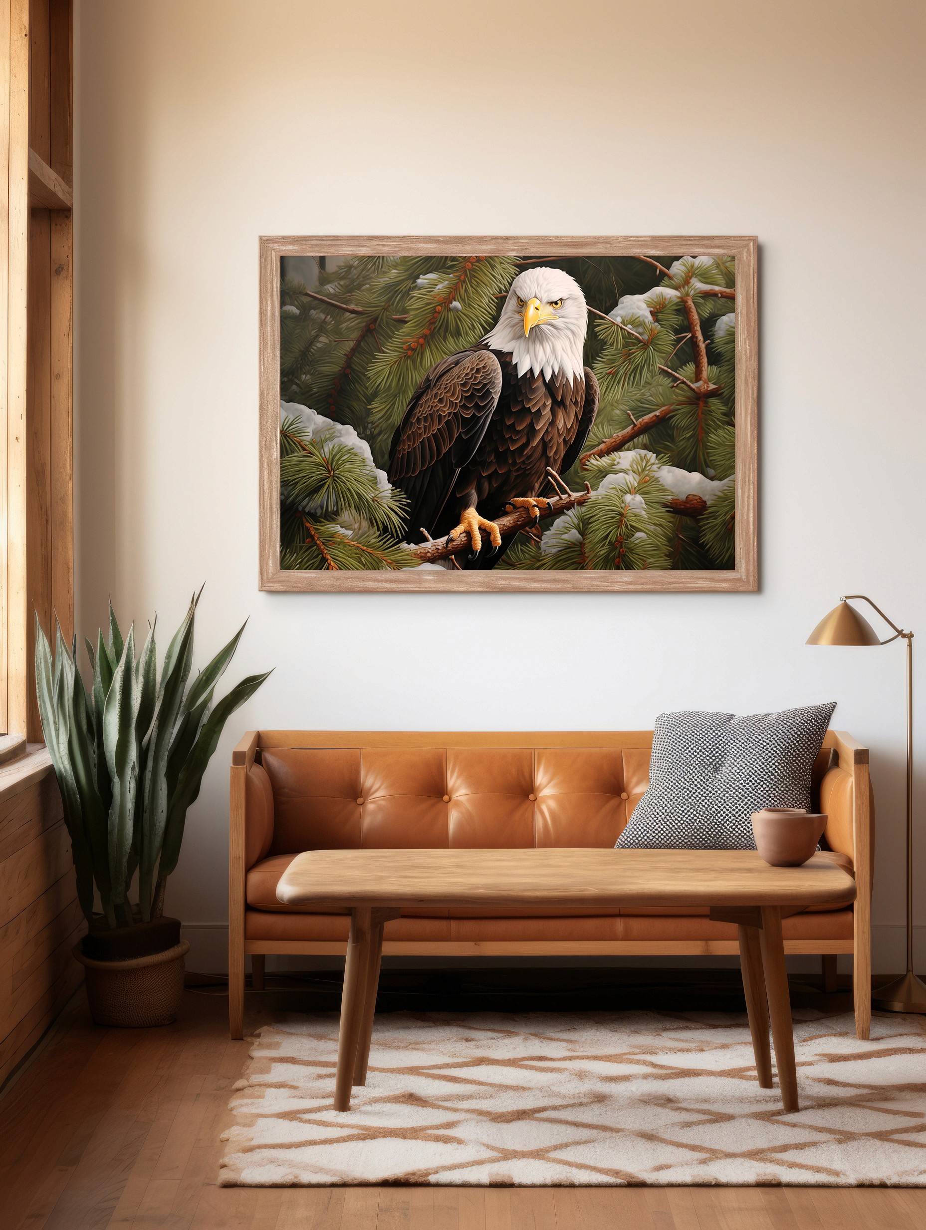 Folk Fable AI product mockup in living room