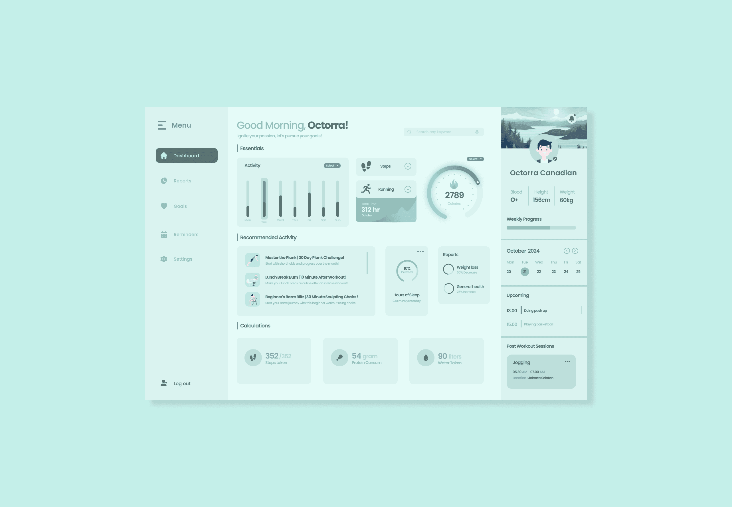 Fitness Tracking Dashboard