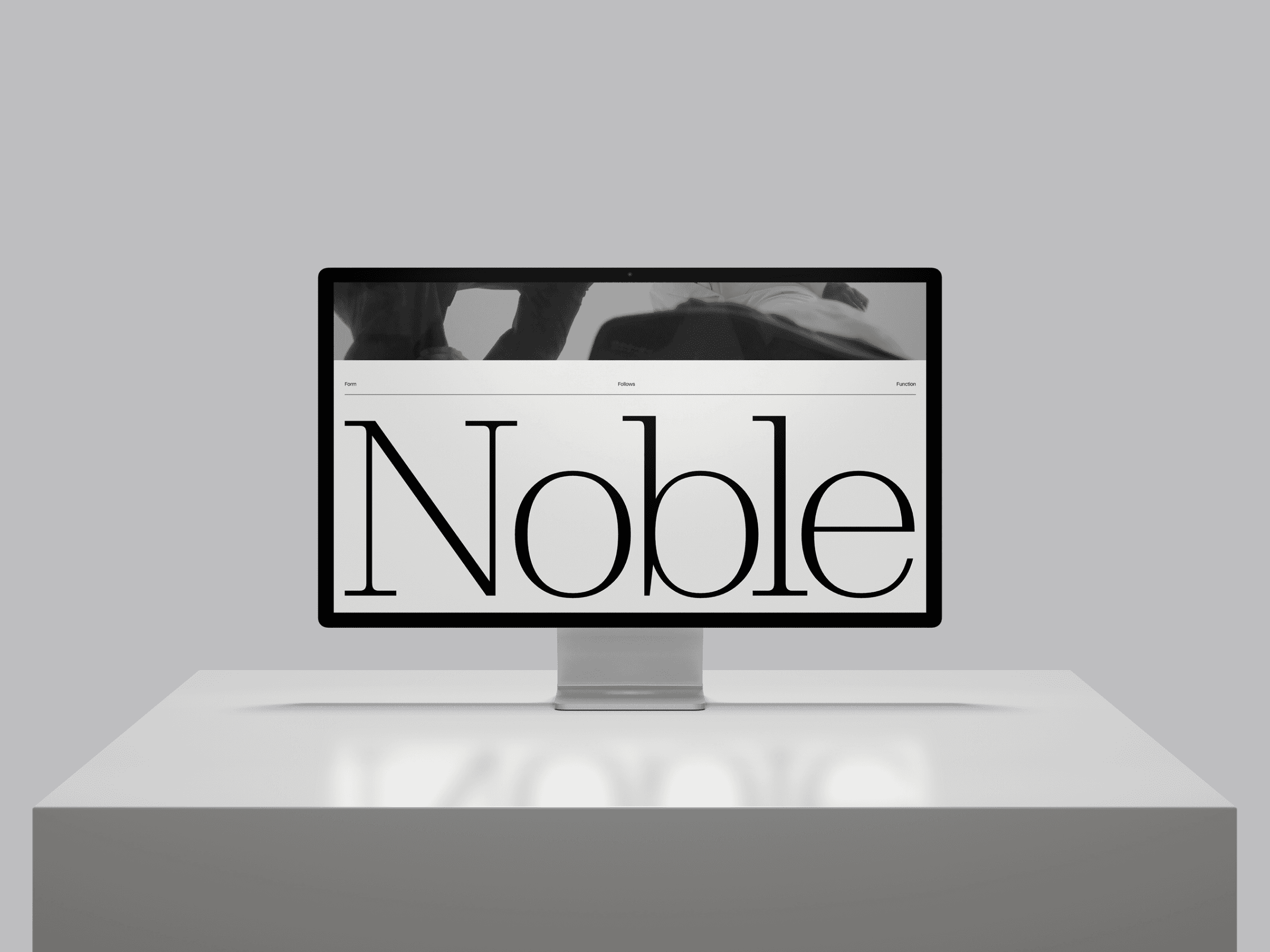 Swiss Agency Template Mockup: Desktop View