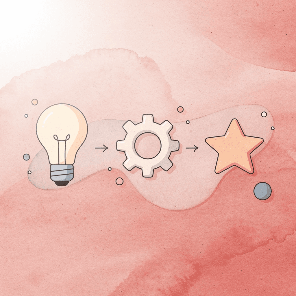 Three icons showing investment, protection, and success progression