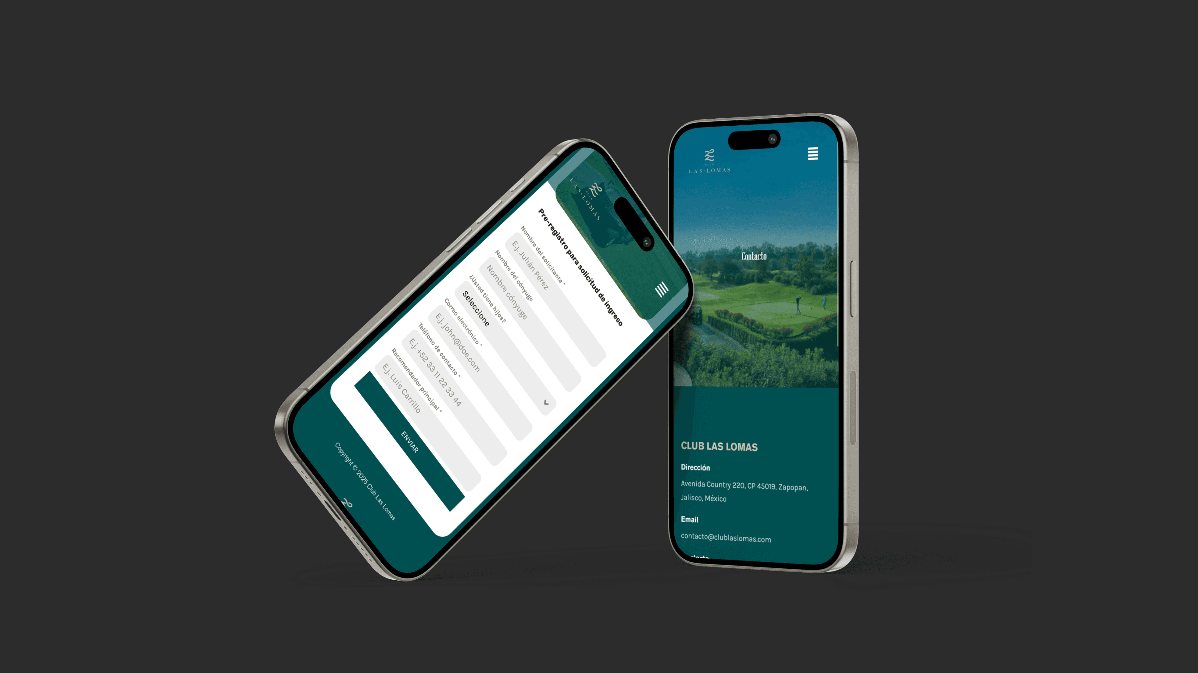 two phones one tilted posing on the other with the design on screen