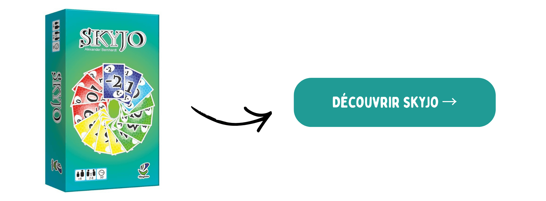 Skyjo sur fond blanc et bouton d'achat