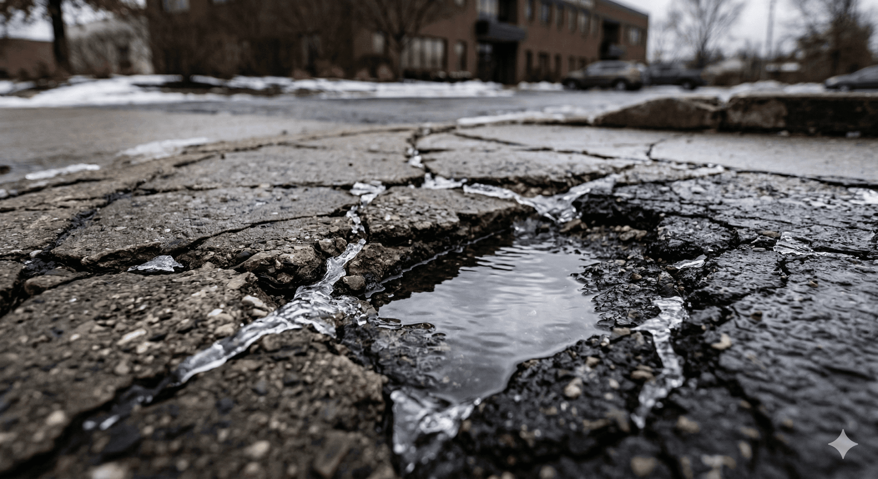 a cracked sidewalk in lexington ky