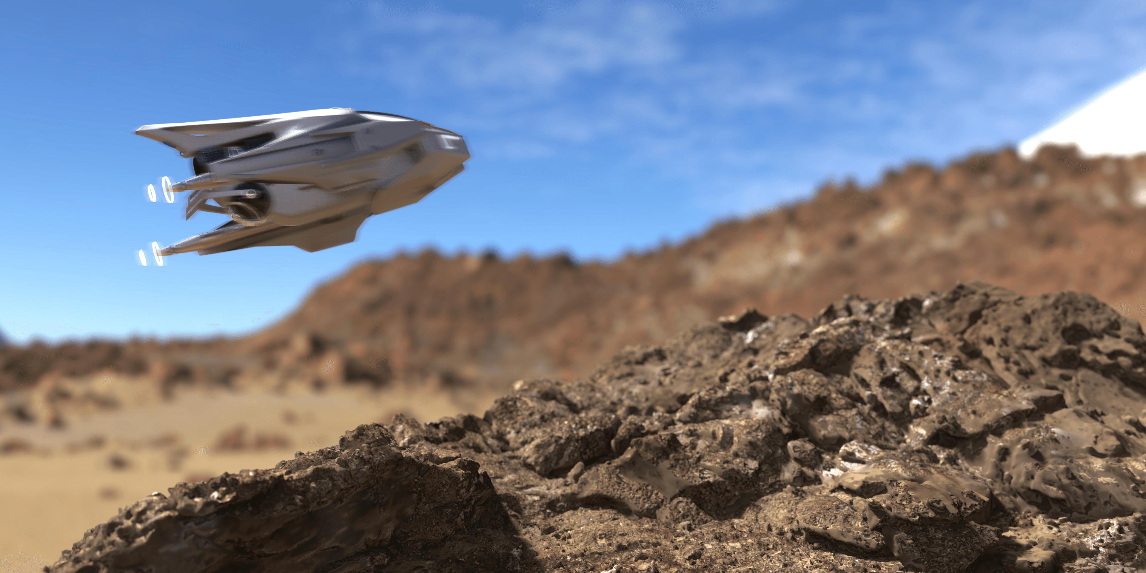 Spaceship Modeled in Gravity Sketch