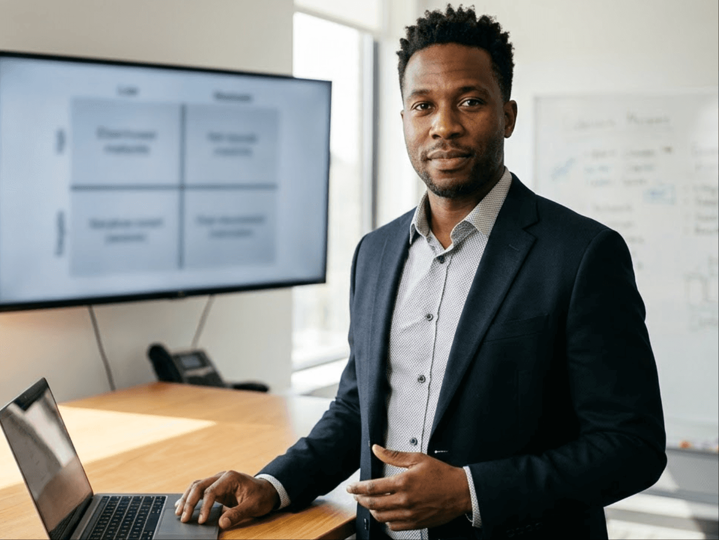 Operations Manager verwendet ein Matrixdiagramm, um wöchentliche Prioritäten mit einem gemeinsamen Team-Link zu priorisieren