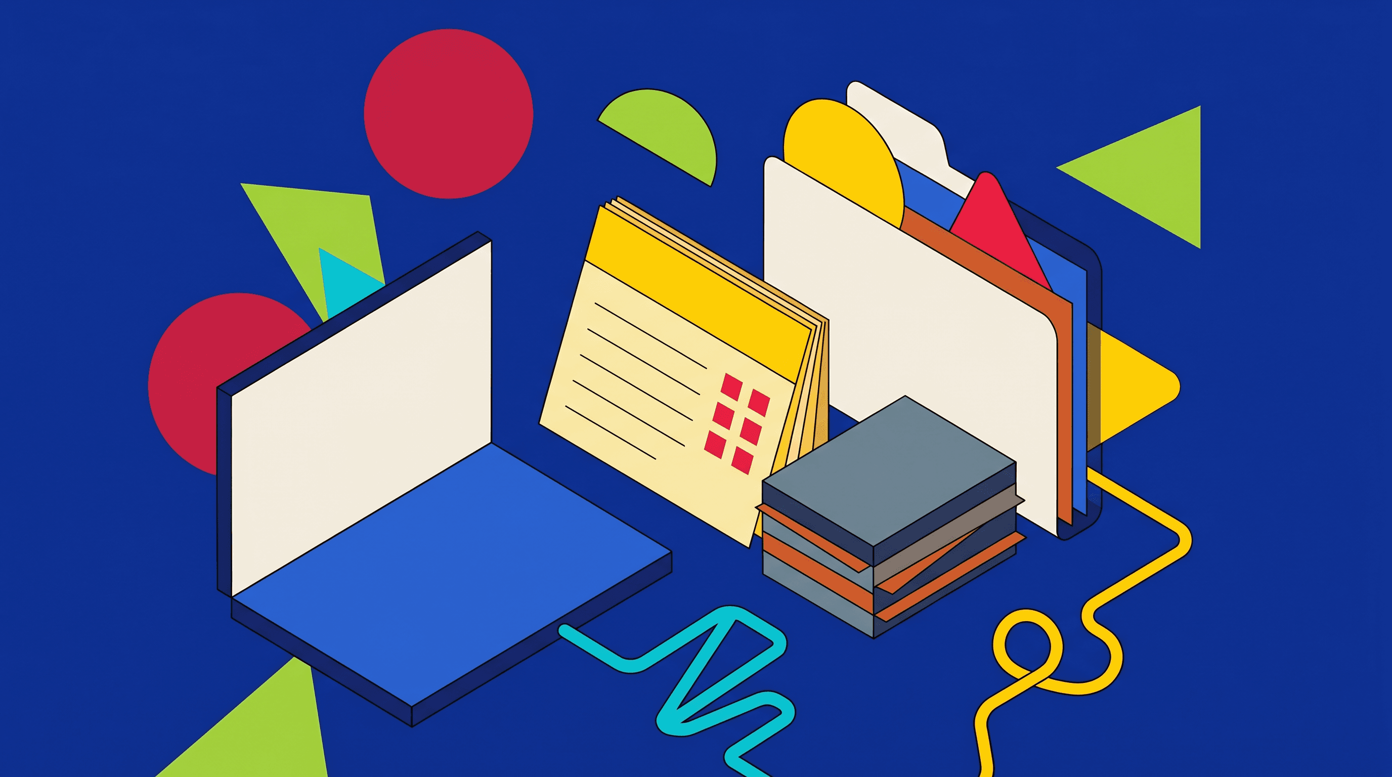 Research automation objects on a desk