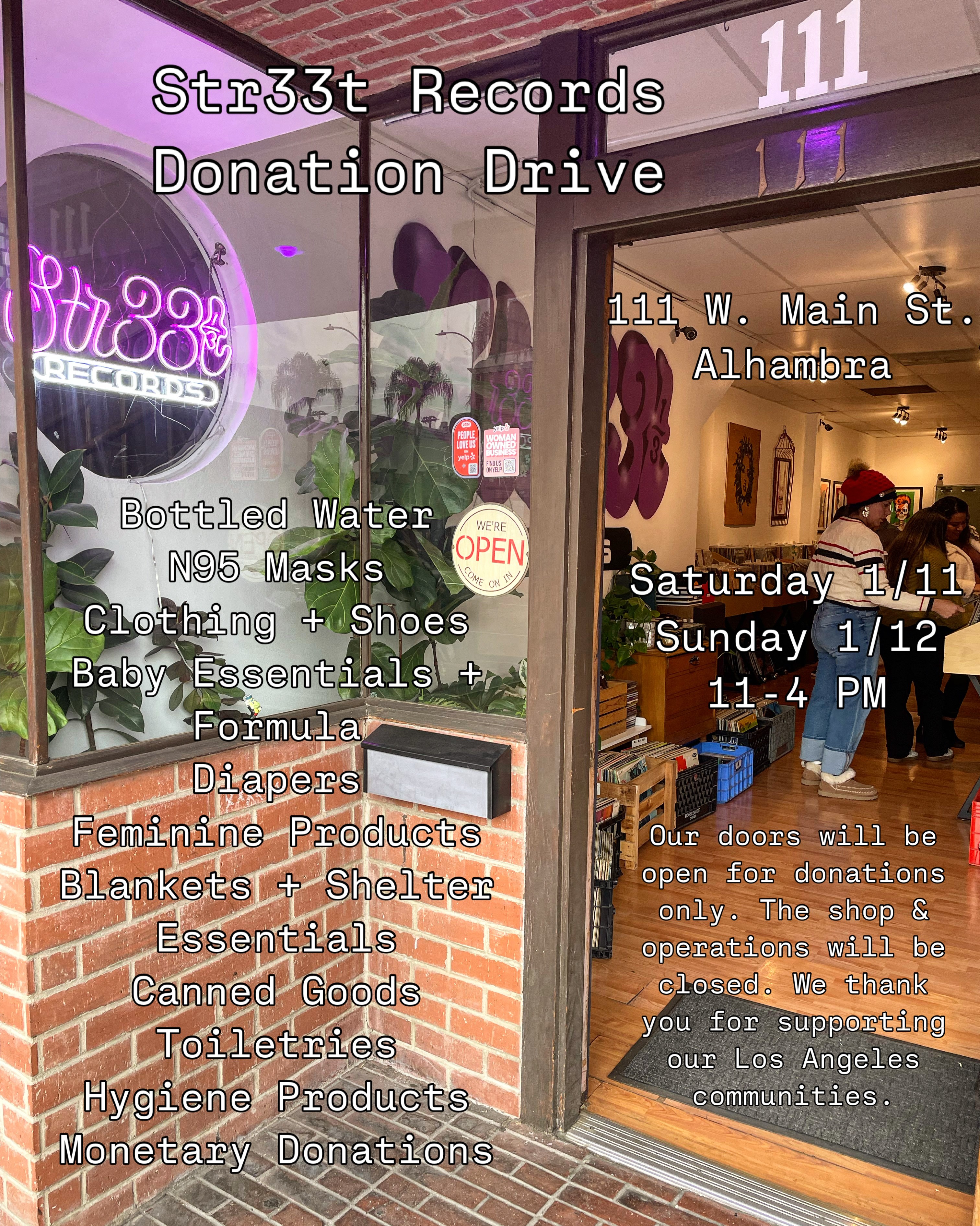 image of donation drive flyer